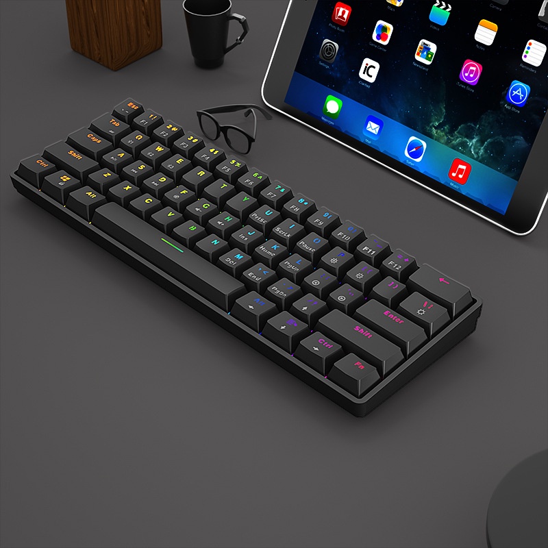 Bàn phím cơ tenkeyless K550 blue switch tùy chỉnh 7 chế độ led RGB