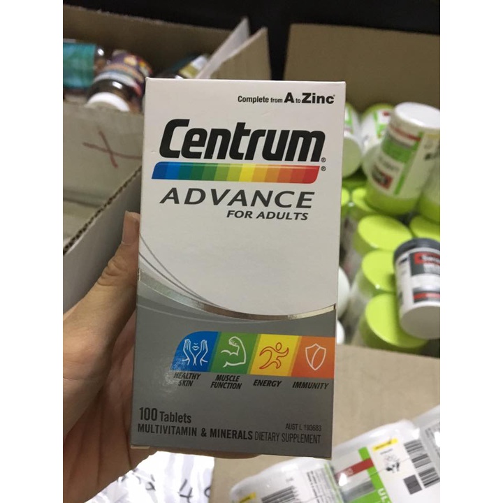 Vitamin Tổng Hợp Cho Người Dưới 50 Tuổi Centrum Advance For Adults 100 viên