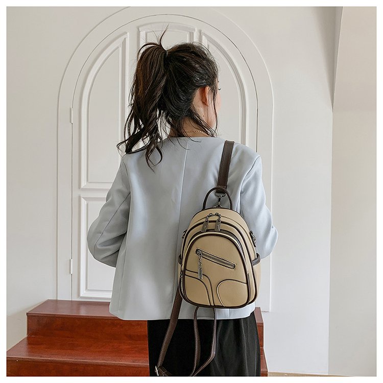 Ba Lô Đi Học/Du Lịch Màu Trơn Dễ Thương Thời Trang Cho Nữ