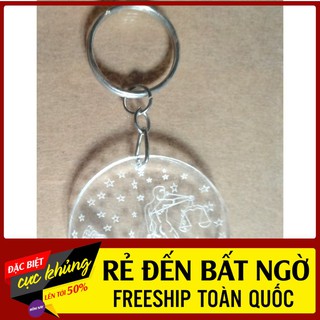 [FreeShip] Móc Khóa Cung Thiên Bình Độc Đáo Bằng Nhựa Mica Siêu Bền Món Quà Ý Nghĩa Tặng Người Thân