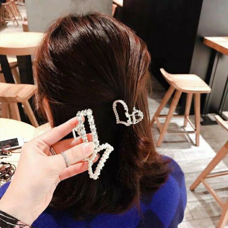 Sét 3 kẹp tóc càng cua/đính đá nữ