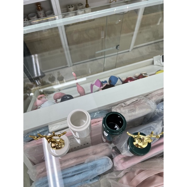 Lọ Đựng Tăm Hươu Sứ Cao Cấp