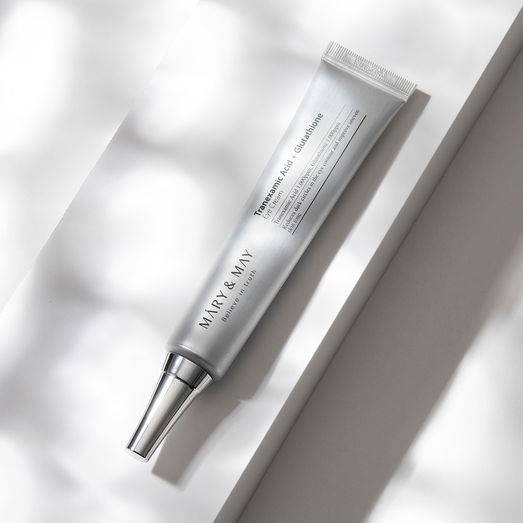 Kem Mắt Dưỡng Hỗ Trợ Giảm Thâm Quầng Mắt Mary&May Tranexamic Acid + Glutathion Eye Cream 30ml