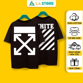 Áo Thun Unisex Cotton Off White Basic Form Rộng Tay Lỡ Nam Nữ Có Big Size | LẠ STORE