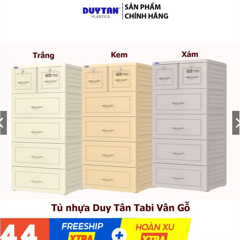 Tủ nhựa Duy Tân 5 tầng Tabi Vân Gỗ- TĂNG KÈM CA NHỰA CAO CẤP | BigBuy360 - bigbuy360.vn