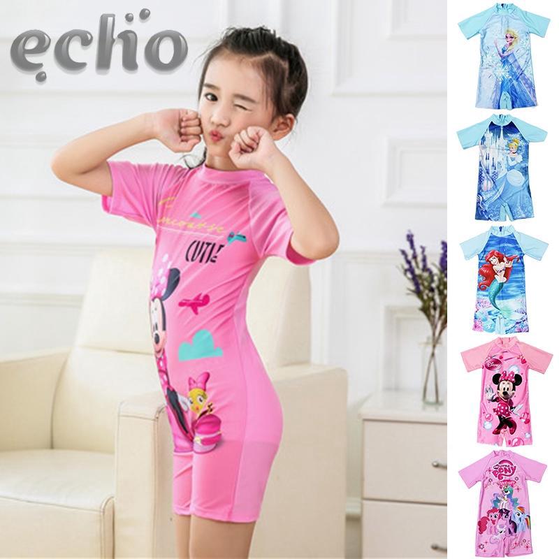 Đồ bơi liền thân tay lửng cho bé gái