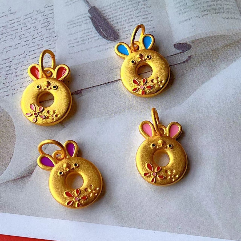 Hạt Xỏ Vòng Tay / Vòng Cổ Handmade Chống Trượt Không Gây Dị Ứng Hình Thỏ Dễ Thương