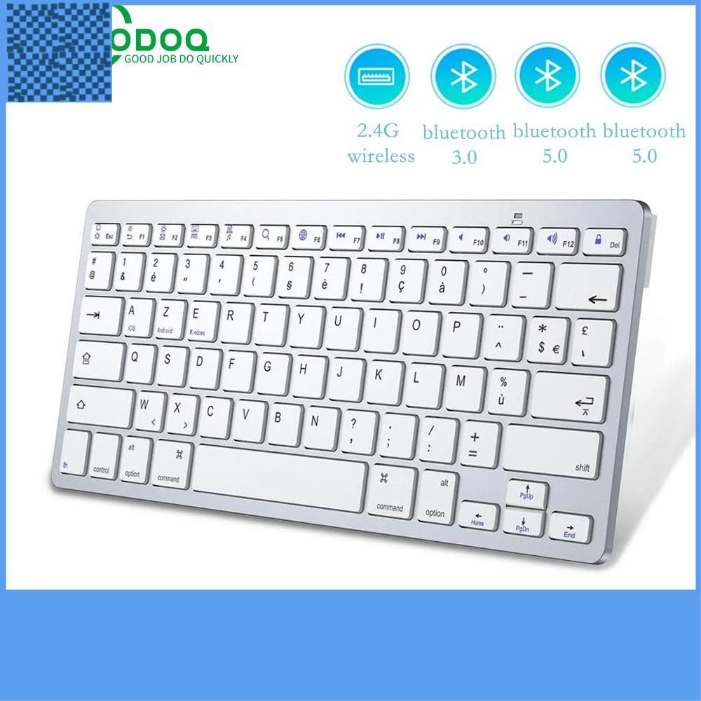 Bàn phím không dây GOOJODOQ Bluetooth 5.0 2.4G 3 chế độ kết nối 4 thiết bị cùng lúc Macbook Laptop iPhone