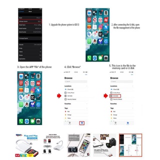 Đầu đọc thẻ nhớ SD TF USB 3 IN 1 dành cho điện thoại IPh tương thích với tất cả các thiết bị họ nhà táo và máy tính bảng