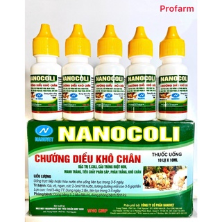 Nanocoli(10ml) Chướng diều khô chân, phân xanh phân trắng ơ vật nuôi