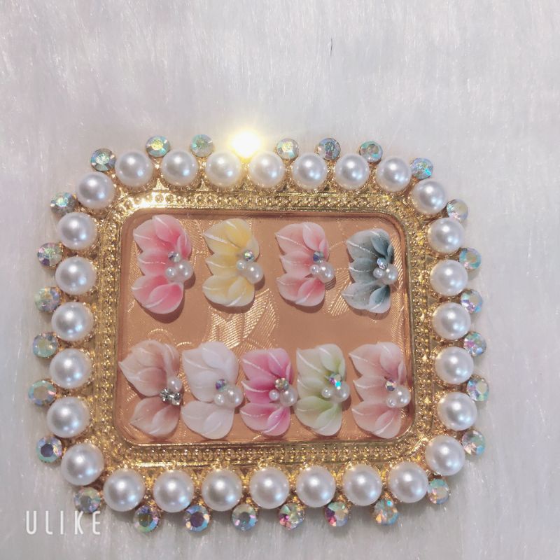 Hoa cánh tiên -hoa bột nail tay