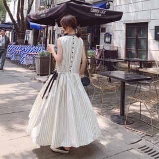 Giảm 30% Đầm dáng xoè chất Linen