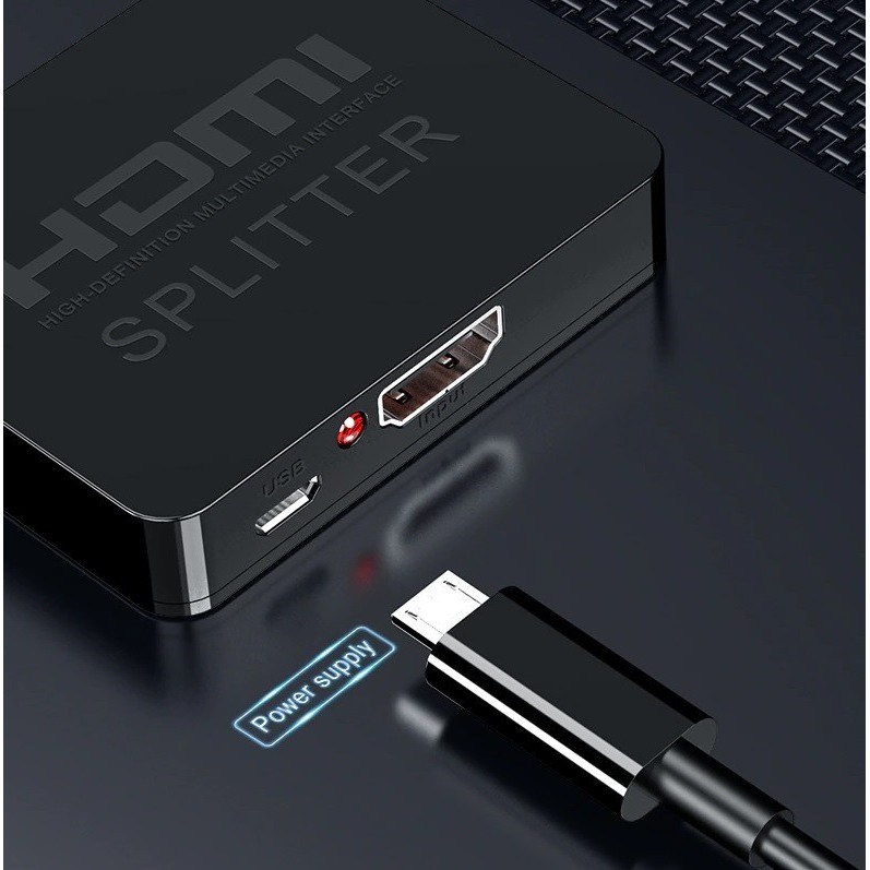 Bộ Splitter chia cổng HDMI vào một ra hai màn hình 4K 1080 1X2 cho HDTV DVD PS3 Xbox