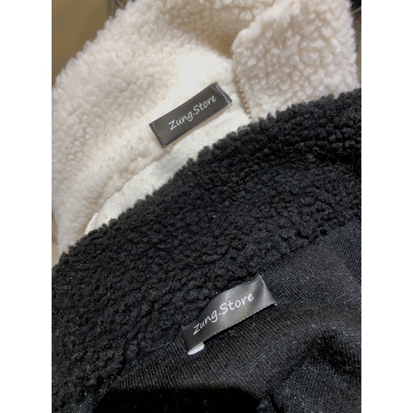 Áo khoác lông cừu mịn freesize cổ cao, dáng rộng nam nữ, couple 2 màu trắng kem và đen (ảnh thật shop chụp) | BigBuy360 - bigbuy360.vn