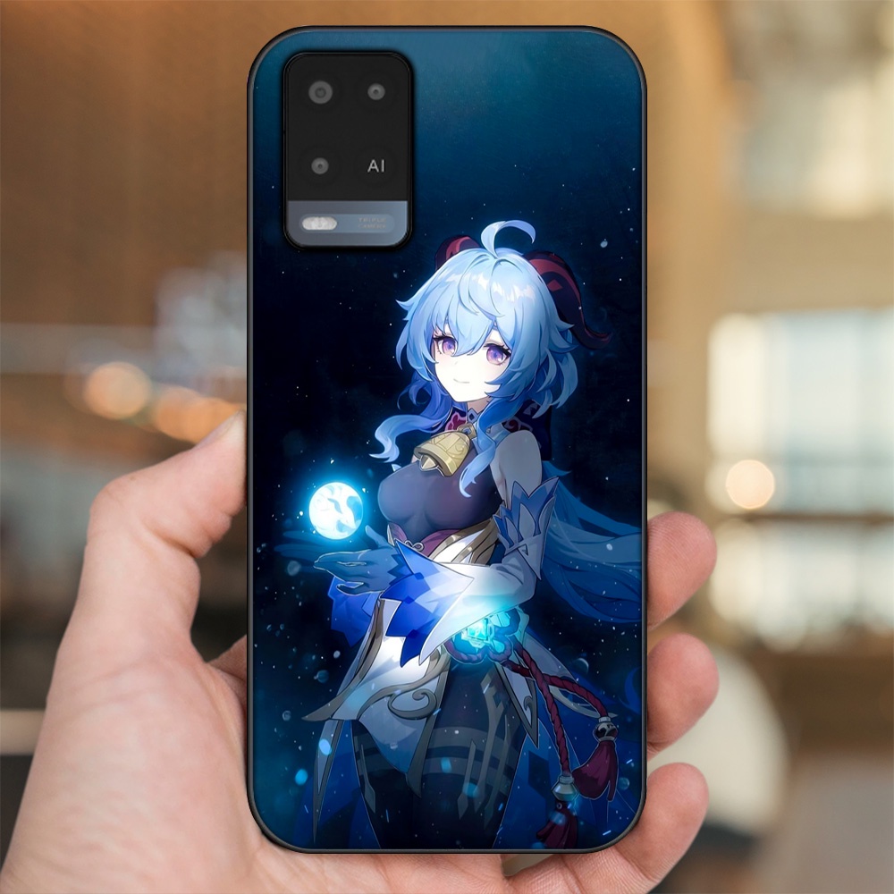 Ốp lưng Oppo A54 4G, A54 5G viền đen in hình Ganyu Genshin Impact