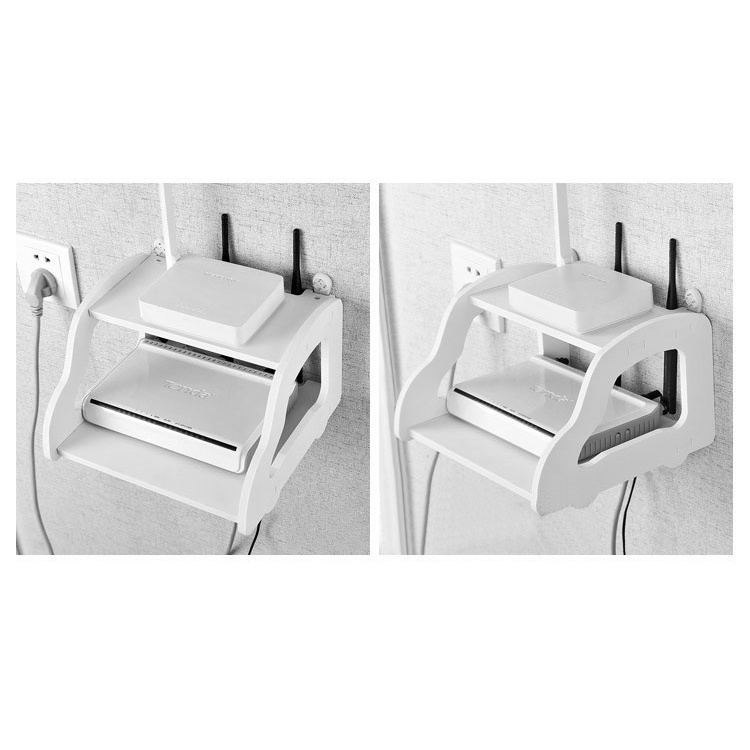 Kệ Wifi Treo Tường 2 Tầng Nhỏ Gọn Hiện Đại