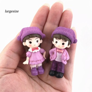 Set 2 tượng bé trai bé gái trang trí không gian DIY
