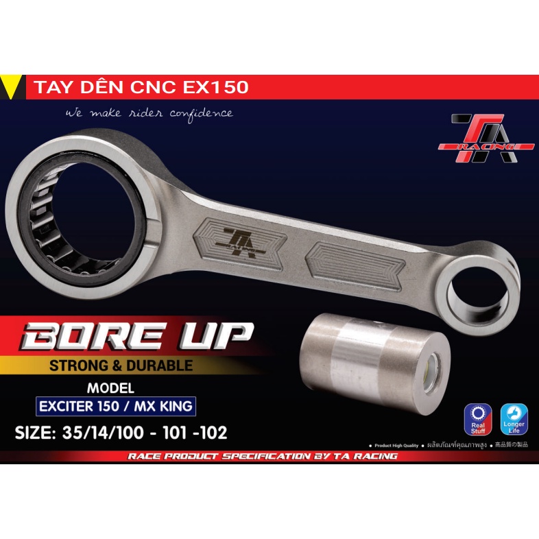 Tay Dên TA Racing CNC Gắn Exciter 135 4 số 5 số Exciter 150  Exciter 155 - Tay dên Ex135 Ex150 Ex155