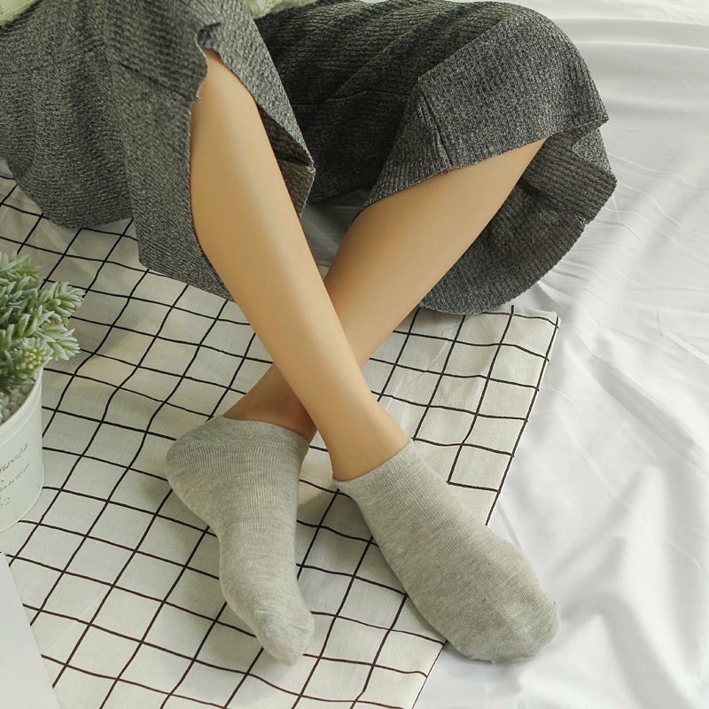 Vớ Tất Trơn Cổ Ngắn Nam Nữ Loại Mỏng Size 36-44 Cotton Kháng Khuẩn Mang Êm Chân MRSOCKS VN056