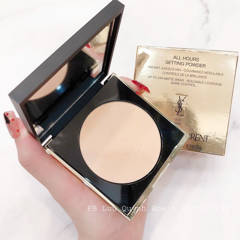 Phấn phủ nén YSL All Hours Setting Powder bền màu lâu trôi màu B10 tông sáng