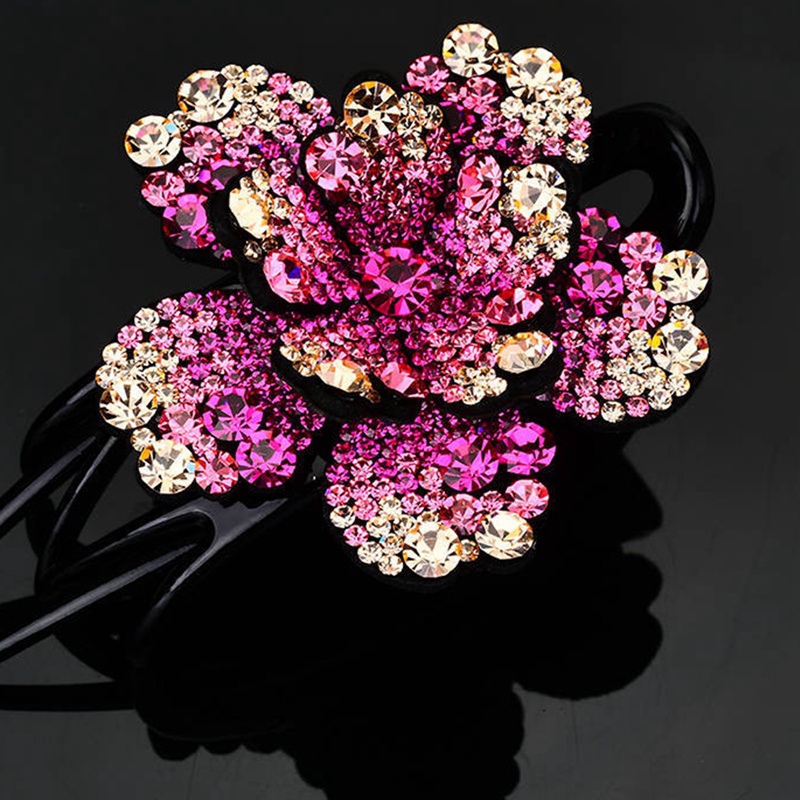 Kẹp Tóc Hình Hoa Đính Đá Thời Trang Cho Nữ Giá Đỡ