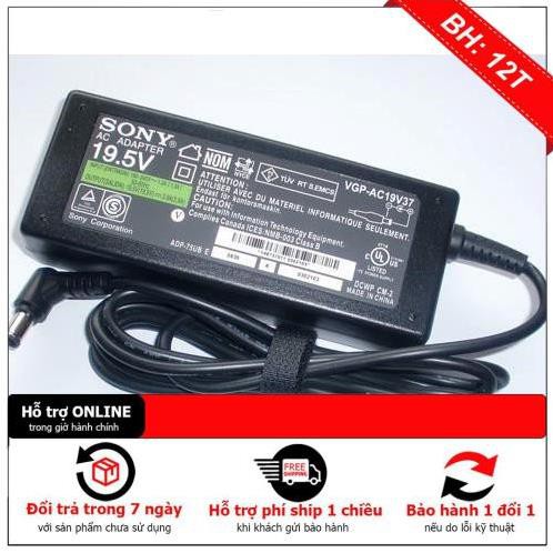 [BH12TH] Sạc Laptop Sony 19.5V - 3.9A Kèm Dây nguồn Adapter Sony Vaio NEW 100%