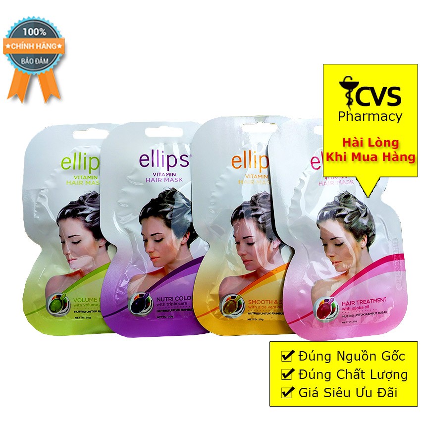 GÓI Ủ Tóc Ellips 20g - Dưỡng Chất Nuôi Dưỡng Mái Tóc Khỏe Mạnh