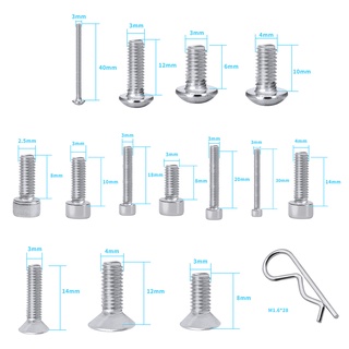 Set 10 ốc vít đầu lục giác m2.5 m3 m4 m3 * 8 / 10 / 12mm / 16mm / 20mm / 30mm xt-xinte chuyên dụng