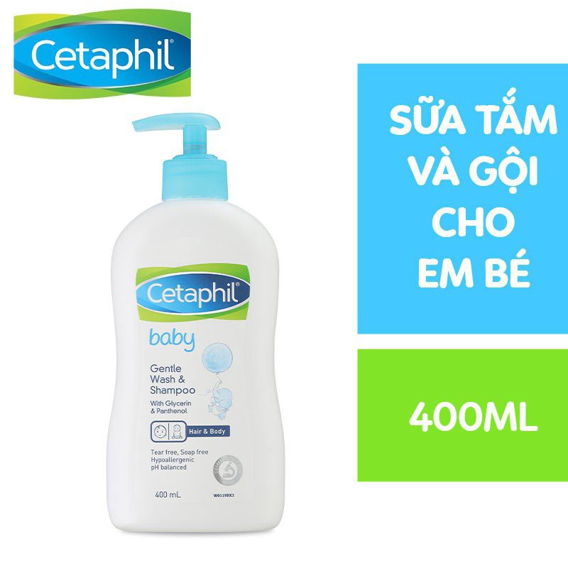 Cetaphil tắm gội 400ml - Sữa tắm gội 2 trong 1 Cetaphil Baby Gentle Wash &amp; Shampoo 400ml