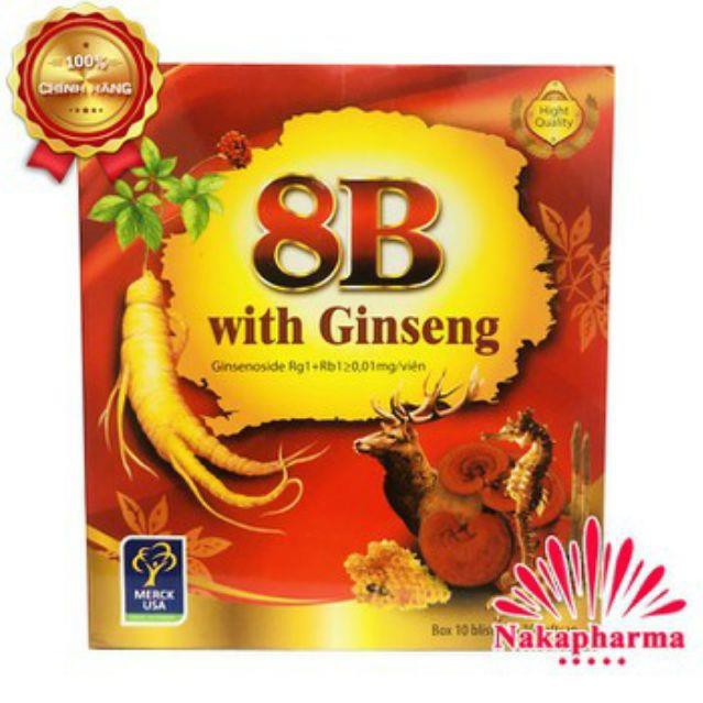 Thuốc bổ nhân sâm 8B With Ginseng giúp ăn ngủ ngon, phục hồi cơ thể