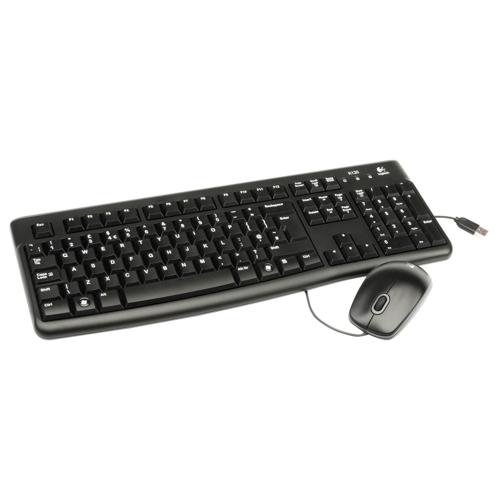 Bộ bàn phím chuột Logitech MK120 Đen