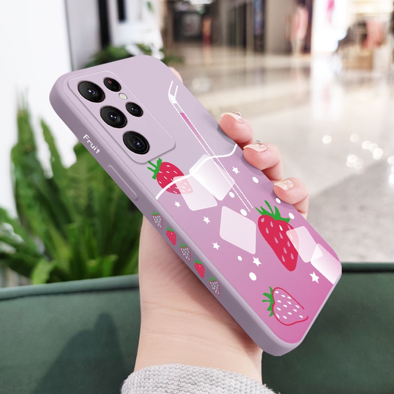 Ốp Điện Thoại Họa Tiết Nước Uống Mùa Hè Cho samsung galaxy s23 s22 fe ultra plus