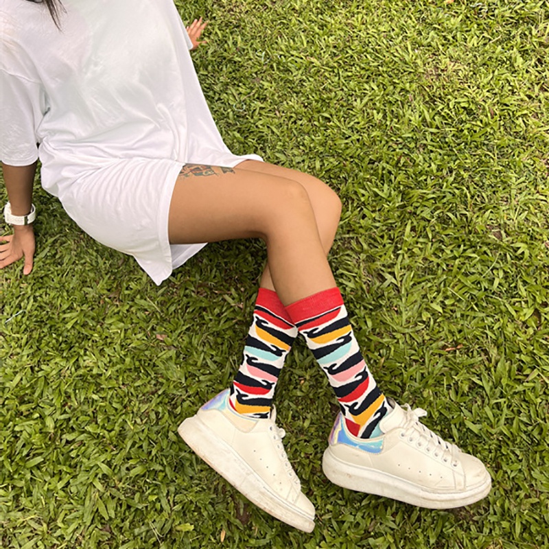 Bộ 2 Đôi Tất Nữ Co Giãn Nhiều Màu Sắc Đáng Yêu