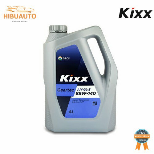 Nhớt Số Kixx Geartec GL-5 85W140 4Lít K85W140 4L