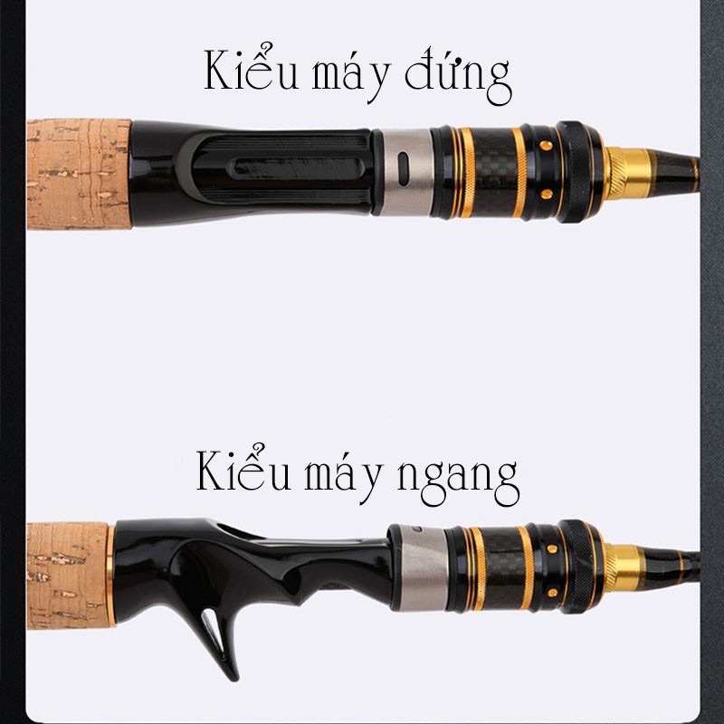 Cần Câu Lure Máy Ngang Máy Đứng Carbon MSX đầu bu chống xoắn