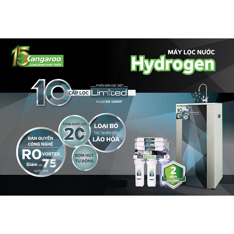 Máy lọc nước Hydrogen Kangaroo KG100HP VTU (Chỉ bán và giao khu vực Hà Nội)
