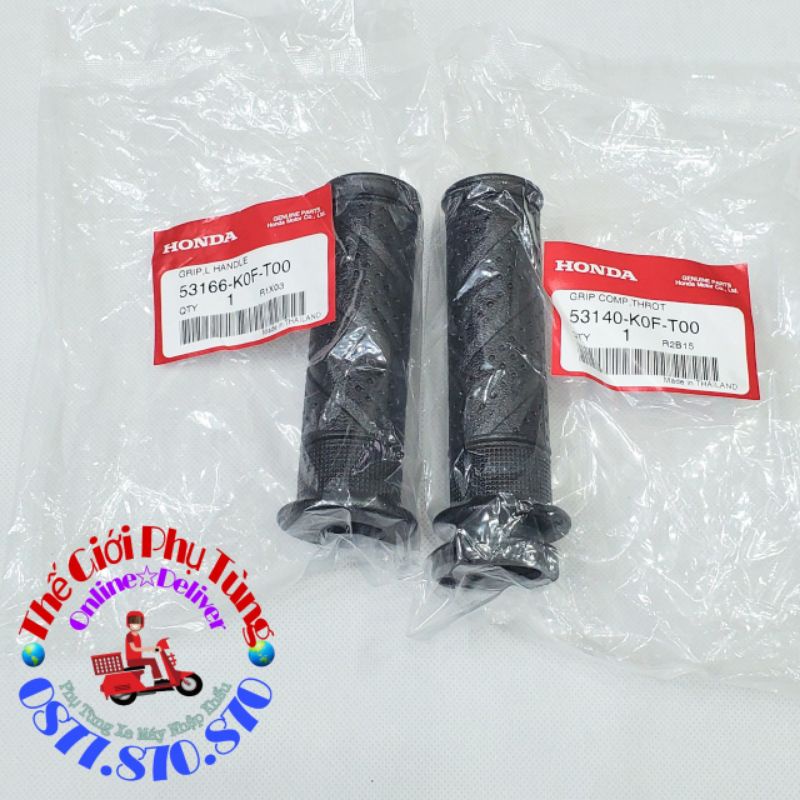 Cặp bao tay Cub 125 dùng chung nhiều loại xe zin Honda Thái Lan - 53166-K0F-T00/ 53140-K0F-T00