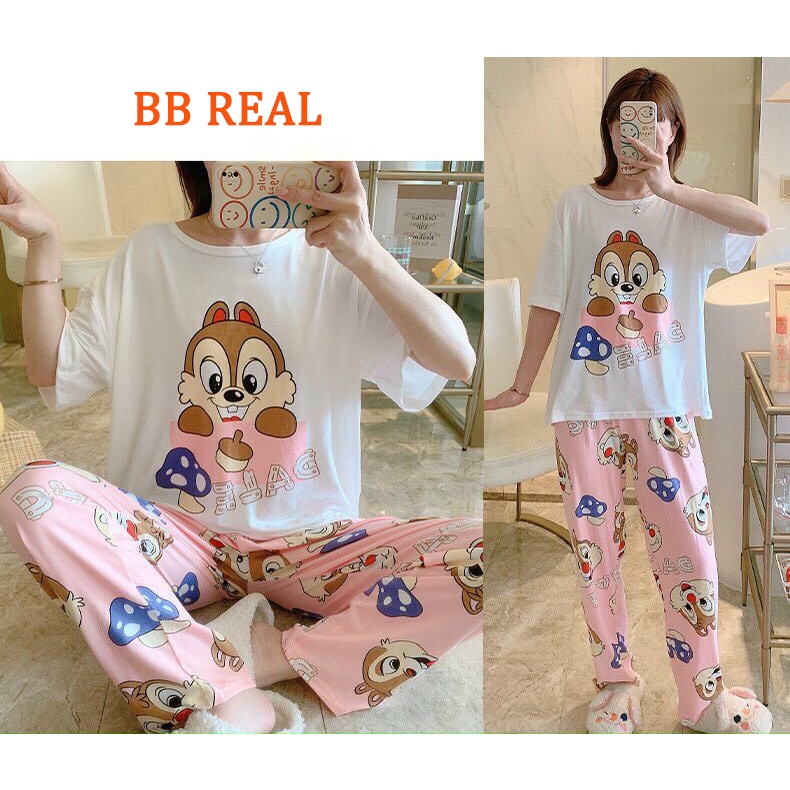 Đồ Bộ Mặc ở Nhà Bộ Đồ Ngủ Nữ Quần Dài Pijama Thun Lạnh Đẹp [CODE 33-36] Freesize Từ 45-60Kg - BB REAL | BigBuy360 - bigbuy360.vn