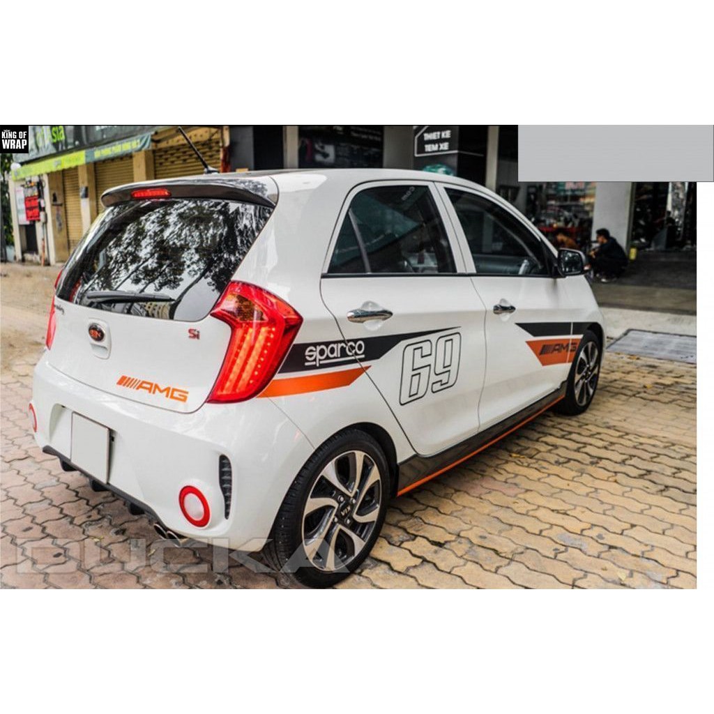 Decal tem sườn xe KIA morning - Decal cao cấp chính hãng 3 lớp