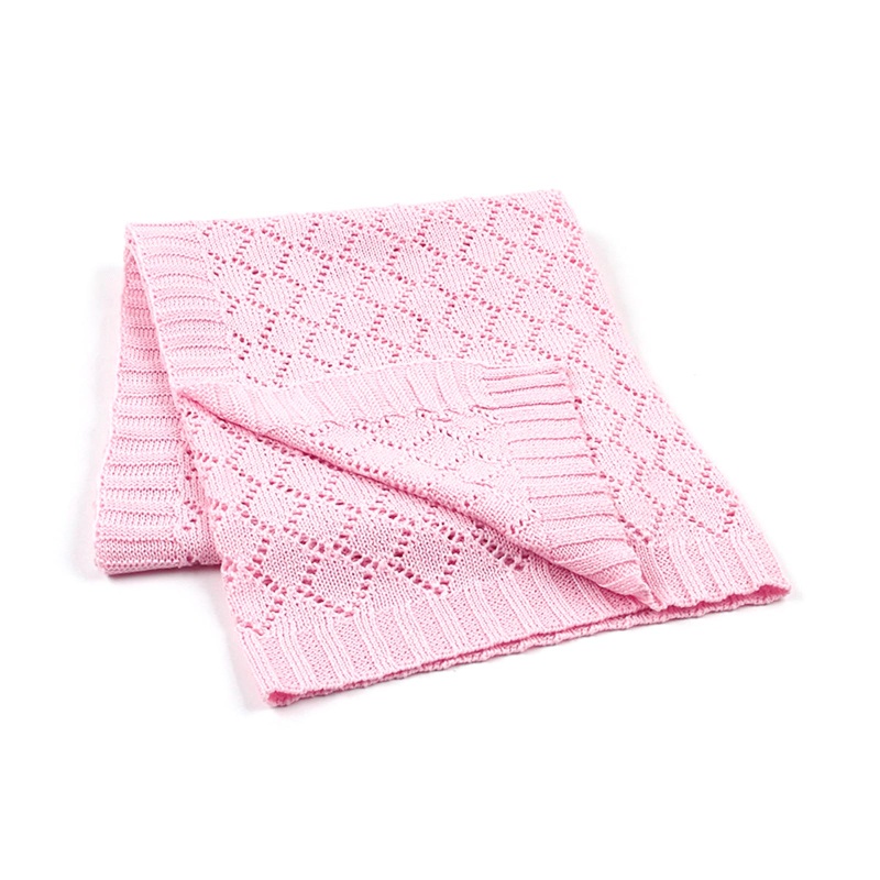 Chăn Dệt Kim Khoét Rỗng Mềm Mại Quấn Em Bé Sơ Sinh