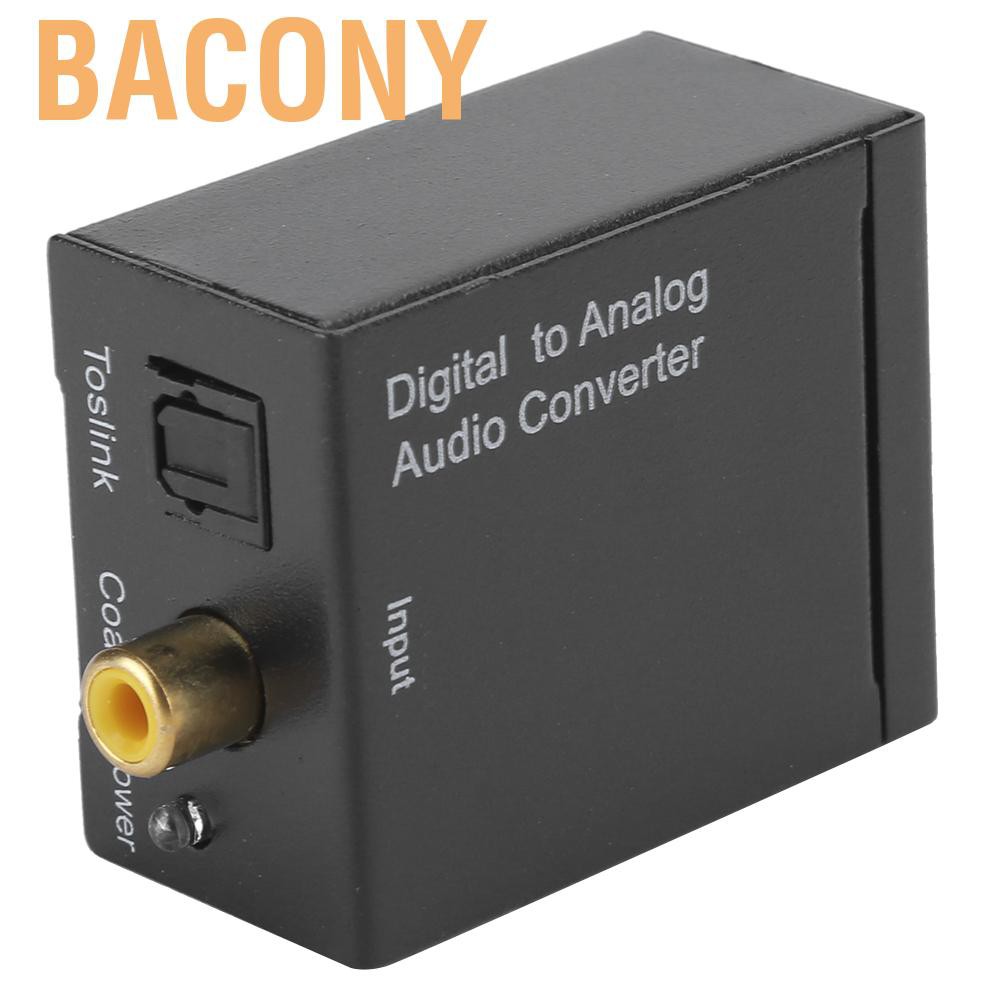 Bacony Digital Optical Fiber to Analog Audio Converter SPDIF Toslink Coaxial RCA R/L