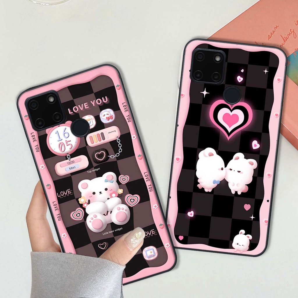 Ốp lưng Realme C20 / C21Y in hình gấu cute,bò sữa 3D cute dễ thương bảo vệ điện thoại.