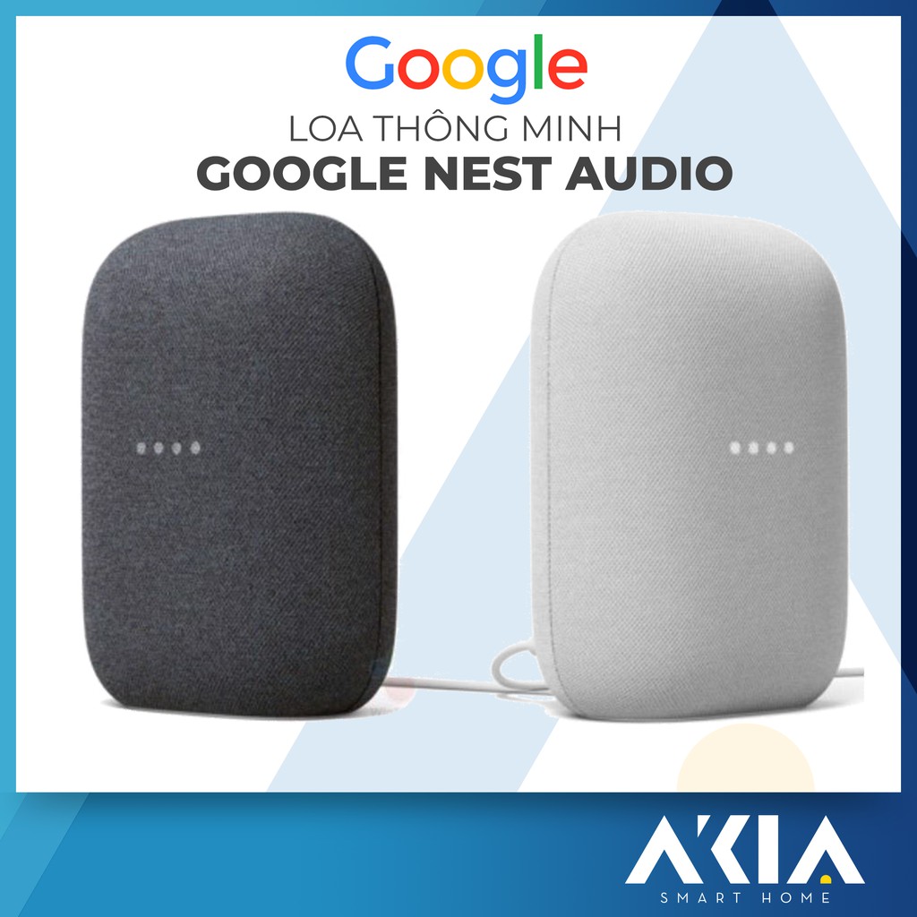 Google Nest Audio - Loa google thông minh tích hợp Google Assistant bản 2021, Loa hay hơn, Mic nhiều và nhạy hơn