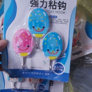 Vỉ 4 móc dán tường, vỉ 3 móc