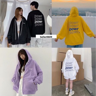 Áo Khoác Hoodie Form Rộng POWR Unisex 4 Màu