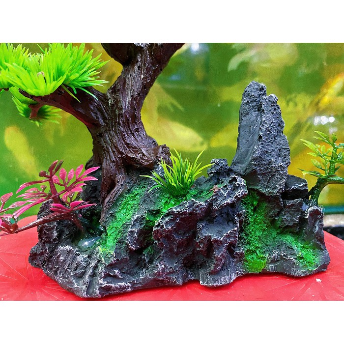 TIỂU CẢNH TRANG TRÍ HỒ CÁ NON BỘ 16X5X21CM