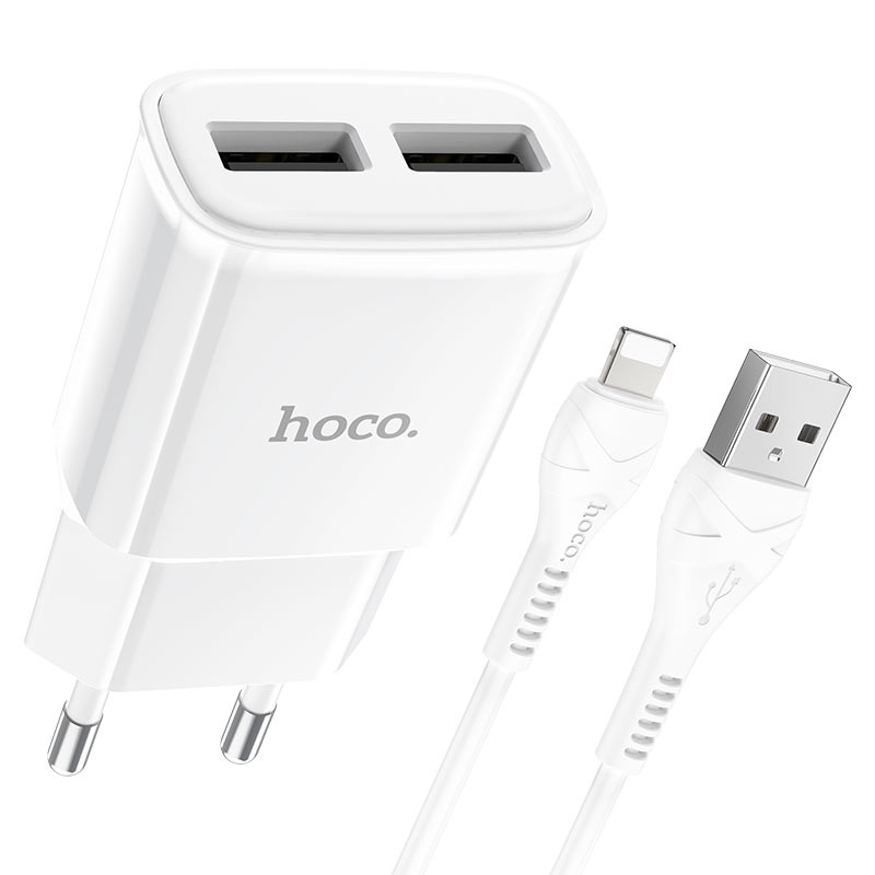 Bộ sạc Hoco C88A 2 cổng USB kèm cáp TypeC / LN tùy chọn (Màu Random) - Nhất Tín Computer