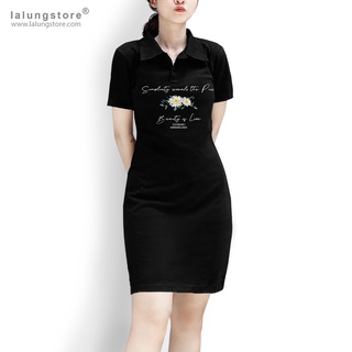 Đầm Polo Cotton Hoạ Tiết Hoa Cúc có big size [mã 1756]