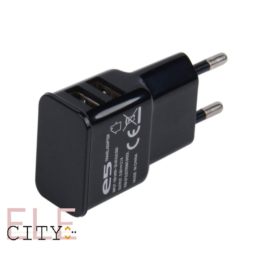 Cốc Sạc Nhanh 22ele 5v1a Eu Us 2 Cổng Usb Cho Iphone / Android