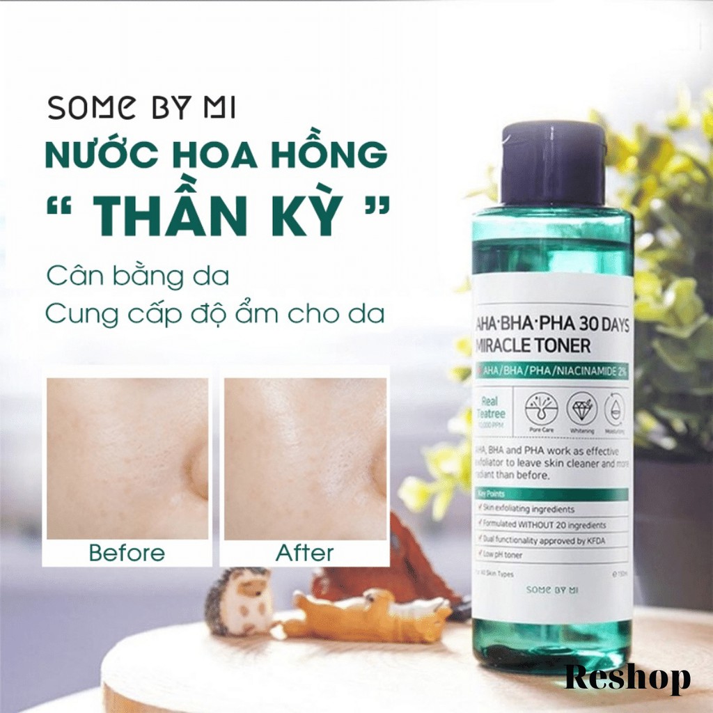 Nước hoa hồng giảm mụn Some By Mi AHA-BHA-PHA 30 Days Miracle Toner 150ml